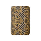 Goldener Barock: geometrisches Musterdesign Badematte (Vorderseite Vertikal)