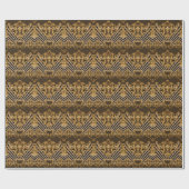 Goldener Barock: geometrisches Musterdesign Geschenkpapier (Flach)