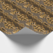 Goldener Barock: geometrisches Musterdesign Geschenkpapier (Ecke)