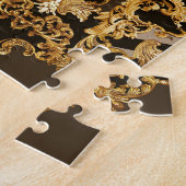 Goldener Barock: geometrisches Musterdesign Puzzle (Seite)
