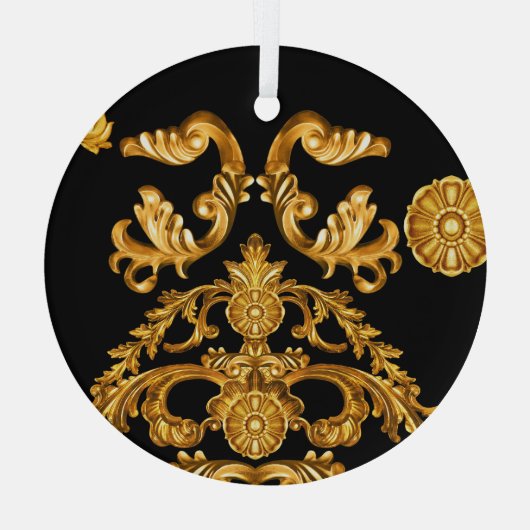 Goldener Barock, Zierelemente. Ornament Aus Glas (Rückseite)