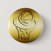 GOLDENER BASKETBALLKORB BUTTON (Vorderseite)