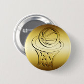 GOLDENER BASKETBALLKORB BUTTON (Vorne & Hinten)