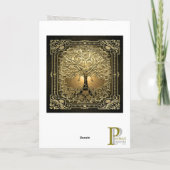 Goldener Baum der Grafik des Lebens Karte (Rückseite)