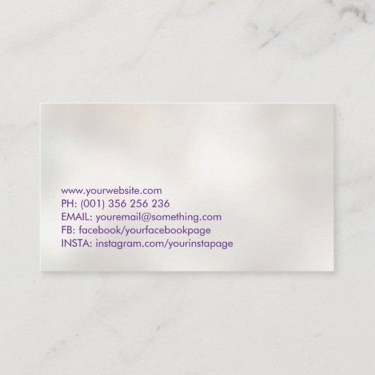 Goldener Baum des Lebens - buntes Laub Visitenkarte (Rückseite)