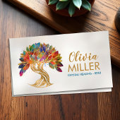 Goldener Baum des Lebens - buntes Laub Visitenkarte