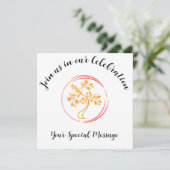 Goldener Baum des Lebens Ende der Behandlung Party Einladung (Stehend Vorderseite)