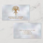 Goldener Baum des Lebens - Evolution auf der Perle Visitenkarte (Vorne/Hinten)