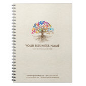 Goldener Baum des Lebens - farbenfrohe Blätter Notizblock (Vorderseite)