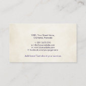 Goldener Baum des Lebens farbenfrohe Blätter Visitenkarte (Rückseite)