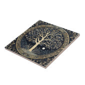 Goldener Baum des Lebens Fliese (Seite)