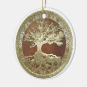 GOLDENER BAUM DES LEBENS KERAMIKORNAMENT (Links)