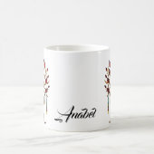 Goldener Baum des Lebens mit roten Edelsteinen Kaffeetasse (Mittel)