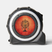 Goldener Baum des Lebens mit roten Edelsteinen Maßband (Vorderseite)