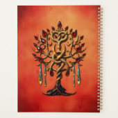 Goldener Baum des Lebens mit roten Edelsteinen Planer (Rückseite)