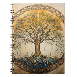 Goldener Baum des Lebens Notizblock