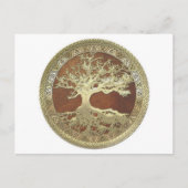 GOLDENER BAUM DES LEBENS POSTKARTE (Vorderseite)