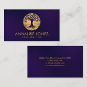 Goldener Baum des Lebens Visitenkarte (Vorne/Hinten)