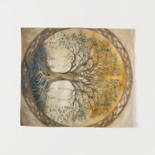 Goldener Baum des Lebens Wandteppich (Vorderseite (Horizontal))