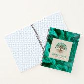 Goldener Baum des Lebens - Yggdrasil - Malachite B Notizblock (Innenseite)