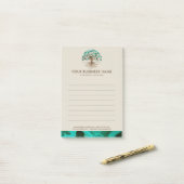 Goldener Baum des Lebens - Yggdrasil - Malachite B Post-it Klebezettel (Auf Schreibtisch)