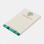 Goldener Baum des Lebens - Yggdrasil - Malachite B Post-it Klebezettel (angewinkelt)