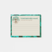 Goldener Baum des Lebens - Yggdrasil - Malachite B Post-it Klebezettel (Vorderseite)