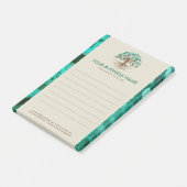 Goldener Baum des Lebens - Yggdrasil - Malachite B Post-it Klebezettel (angewinkelt)