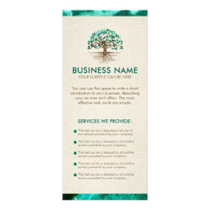 Goldener Baum des Lebens - Yggdrasil - Malachite B Werbekarte