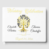 Goldener Baum des Lebens Zeitlose Hochzeit Gästebuch (Vorderseite)