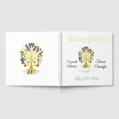 Goldener Baum des Lebens Zeitlose Hochzeit Gästebuch (Voll)