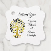 Goldener Baum des Lebens Zeitlose Hochzeit Geschenkanhänger (Vorderseite)