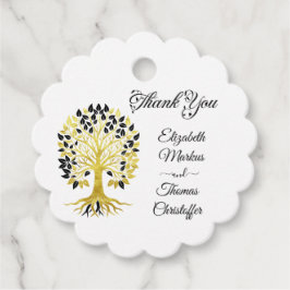 Goldener Baum des Lebens Zeitlose Hochzeit Geschenkanhänger