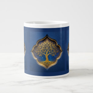 Goldener Baum im himmlischen Rahmen-Geschenk Jumbo-Tasse