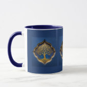 Goldener Baum im himmlischen Rahmen-Geschenk Tasse (Links)