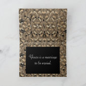 Goldener Baum mit rotem Band- und Bow-Glückwunsch Karte (Innenseite)