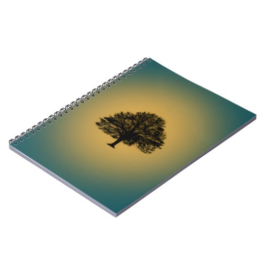 Goldener Baum Notizbuch Notizblock (Linke Seite)