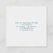 Goldener Baum Quadratische Visitenkarte (Rückseite)