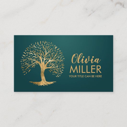 Goldener Baum Visitenkarte (Vorderseite)