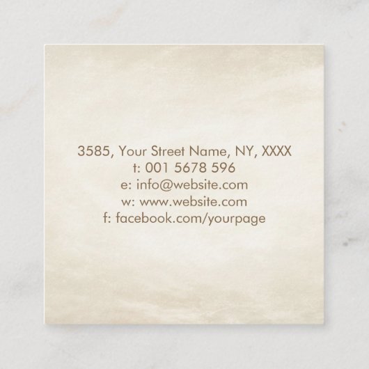 Goldener Baum - Yggdrasil - Marmorbäume, Blätter B Quadratische Visitenkarte (Rückseite)