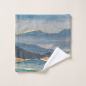 Goldener Berg Personalisiert Badhandtuch Set (Waschlappen)