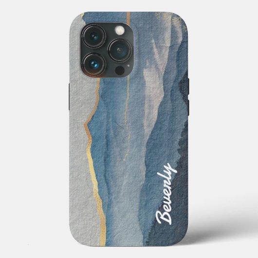 Goldener Berg Personalisiert Case-Mate iPhone Hülle (Rückseite)