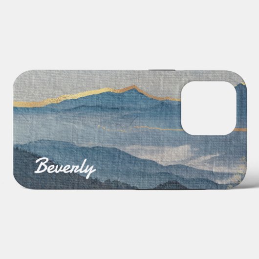 Goldener Berg Personalisiert Case-Mate iPhone Hülle (Rückseite (Horizontal))