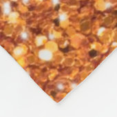 Goldener bernsteinfarbener Glitzer Fleecedecke (Ecke)