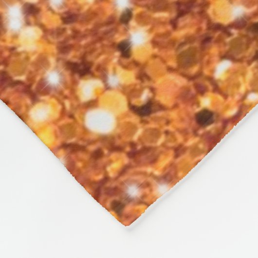 Goldener bernsteinfarbener Glitzer Fleecedecke (Ecke)