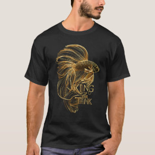 Goldener Betta-Fisch König des Beckens Luxus-Aquar T-Shirt