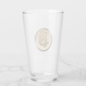 Goldener Bitcoin-Glasbecher Glas (Rückseite)