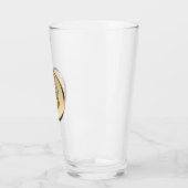 Goldener Bitcoin-Glasbecher Glas (Links)