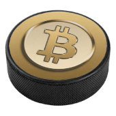 Goldener Bitcoin-Puck Eishockey Puck (3/4)