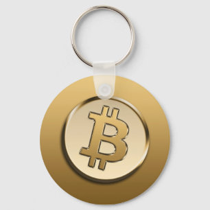 Goldener Bitcoin-Schlüsselanhänger Schlüsselanhänger